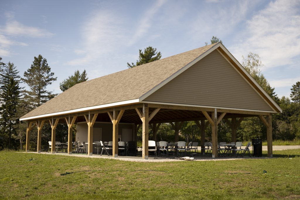 Outdoor pavilion project underway